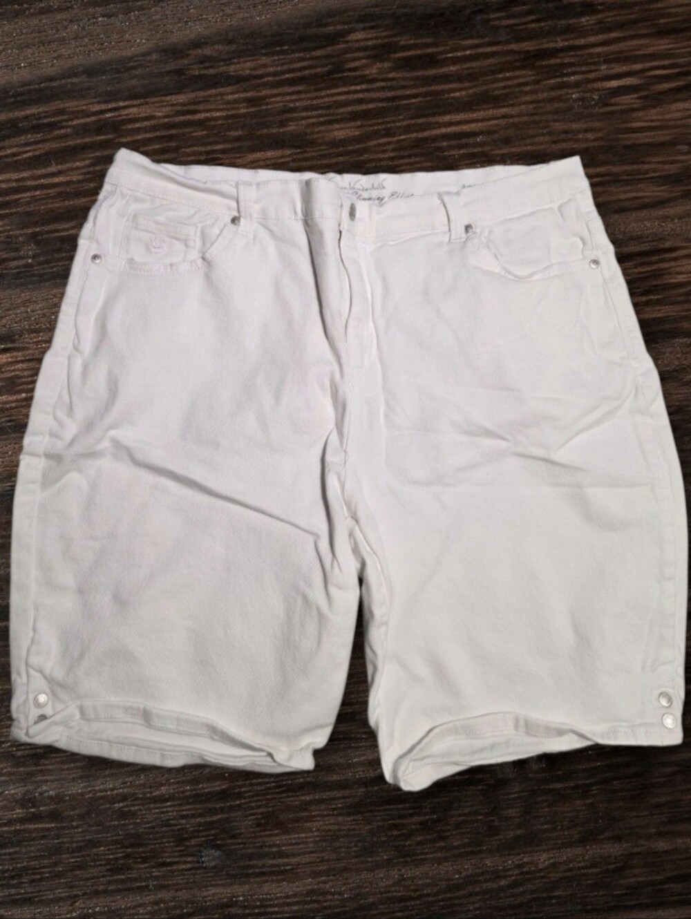 ⛱️ Womens White Casual Cotton Shorts Sz 16w